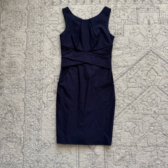 Dillards Teeze Me Junior Size 5 Navy Pencil Dress - Picture 1 of 3